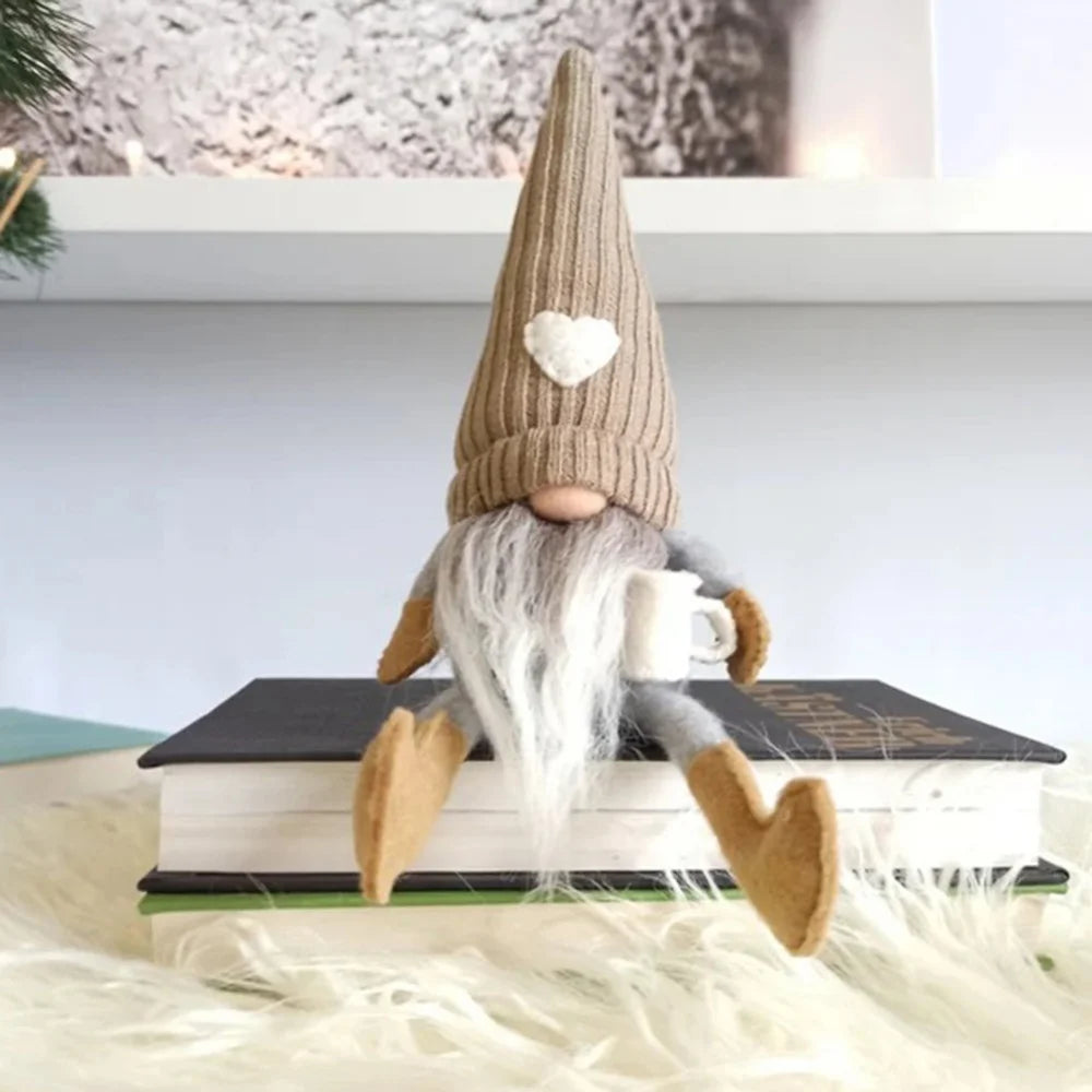 Plyšové trpaslíky „Coffee Gnome“ – roztomilá dekorace pro kuchyň, kavárnu i vánoční atmosféru
