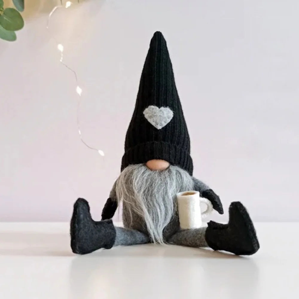 Plyšové trpaslíky „Coffee Gnome“ – roztomilá dekorace pro kuchyň, kavárnu i vánoční atmosféru