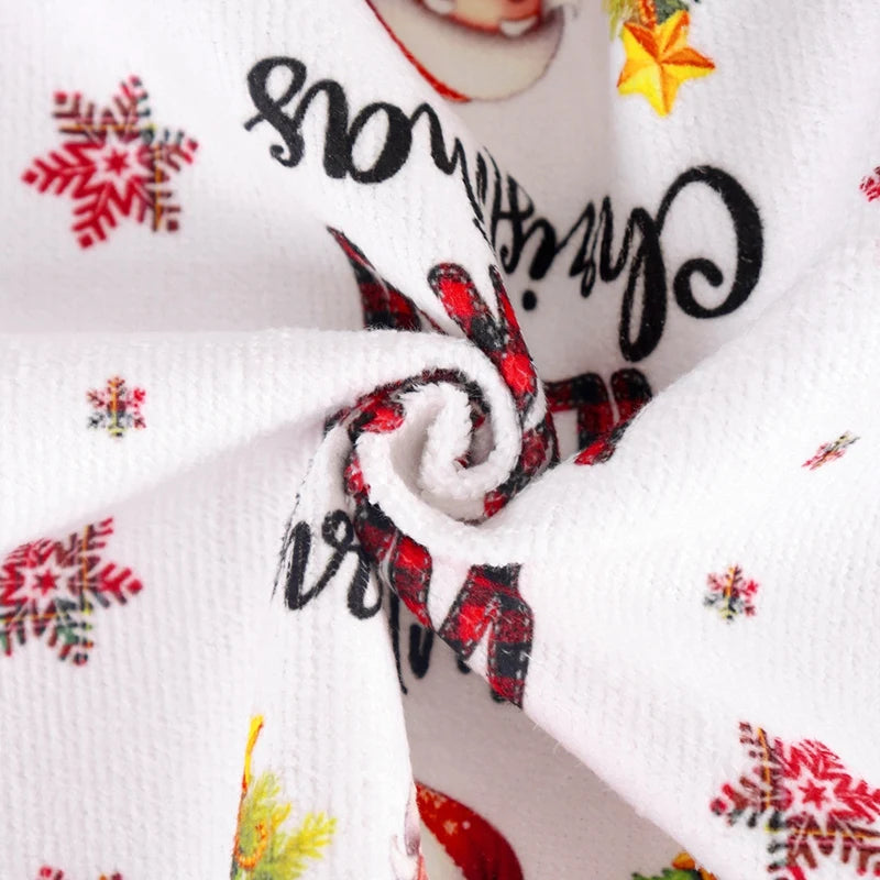 Sada 2 vánočních kuchyňských utěrek – Santa Claus pro sváteční atmosféru